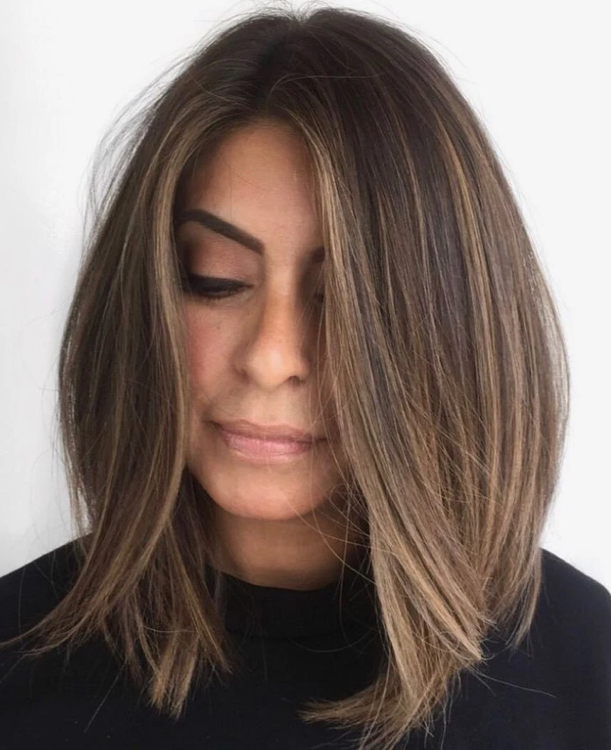 Caramel Straight Long Bob