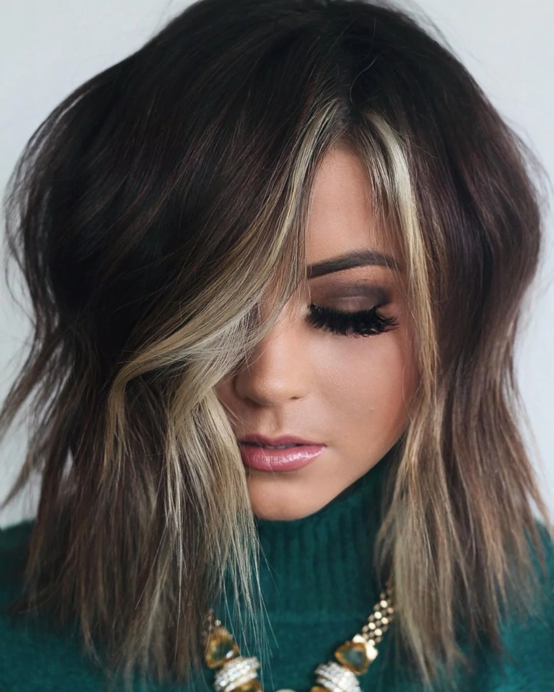 Espresso Lob With Blended Highlights