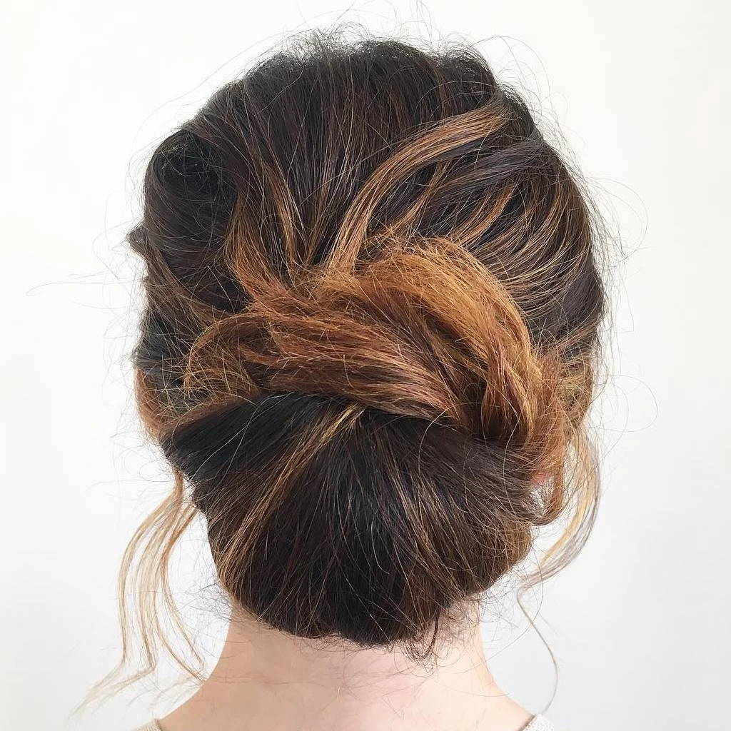 Back Croissant Twist Updo