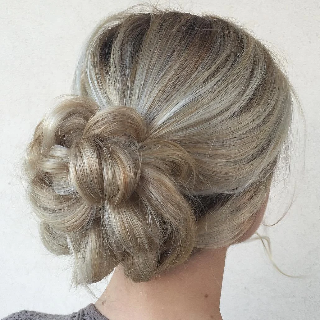 Rose-Linked Knotted Braided Bun