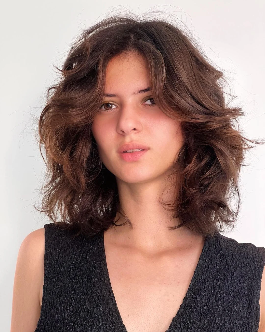 Messy Textured Brown Shag