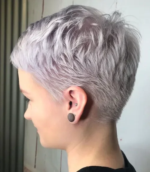 Lavender Smoke Textured Pixie