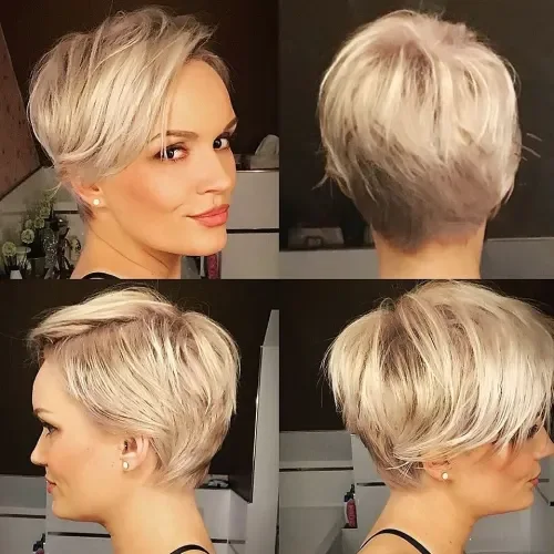 Pixie With Long Feathered Bangs