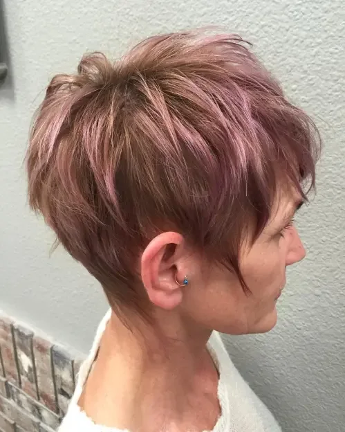 Pixie With Pastel Accent Highlights