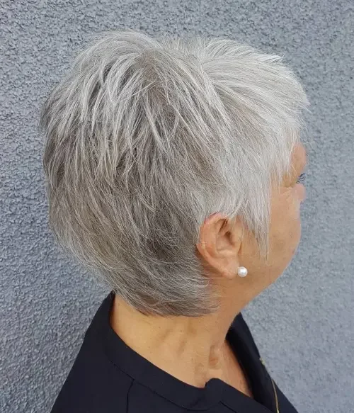 Airy Salt And Pepper Pixie
