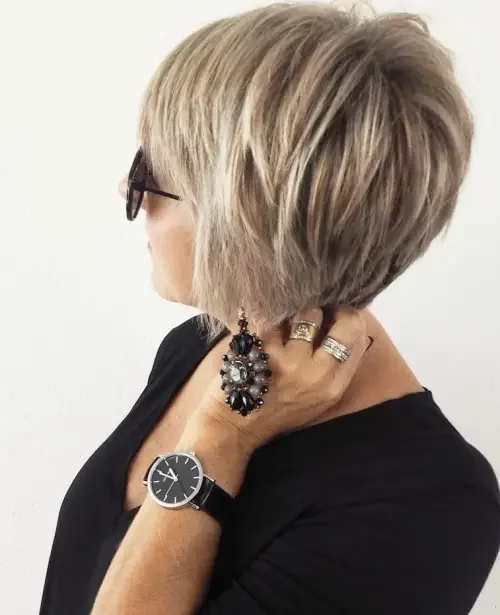 Textured Ash Blonde Pixie Bob