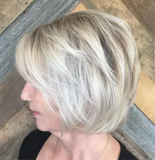 Silver Bob With Side Sweep