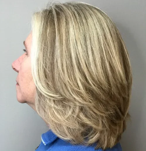 Shoulder-Length Swoop With Layers