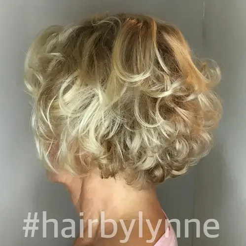 Layered Curly Bob With Lift