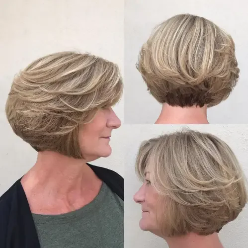 Feathered Bob With Light Layers