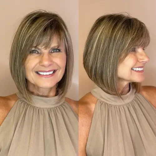 A-Line Bob With Wispy Fringe