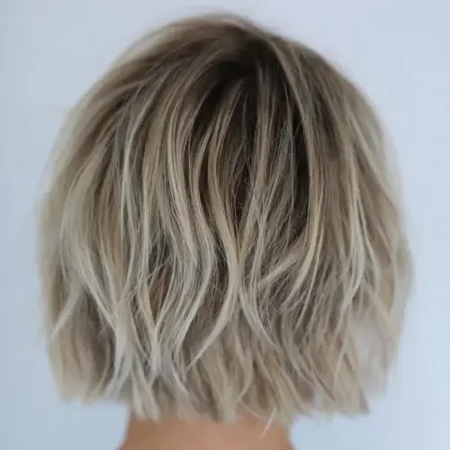 Tousled Ash Blonde Bob