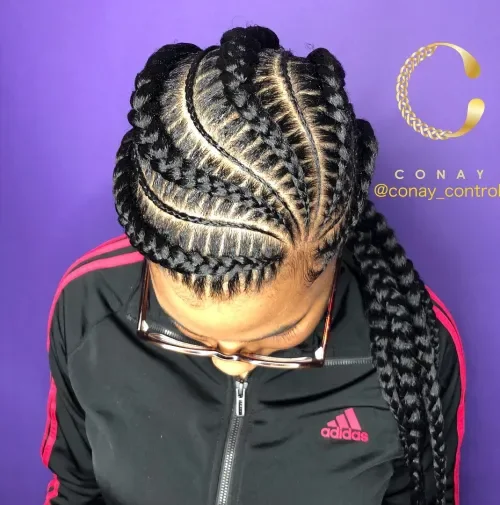 Thick-Thin Feed-In Wavy Braids