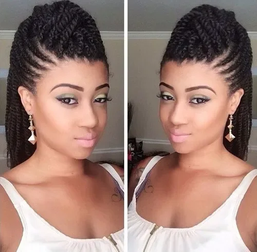 Sleek Twist-Back Half Updo