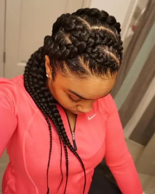 Criss-Cross Bun Braids