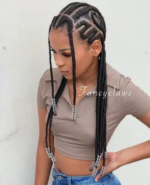Beaded Long Ethnic Braid