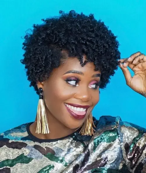 Golden Tassel Highlights Curly Puff