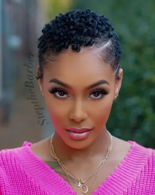 Sculpted Curly Short Cut