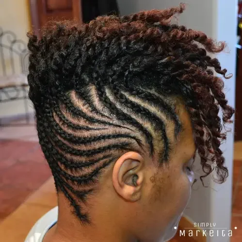 Curly Rows With Defined Faux Swoops