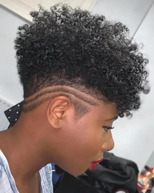 Half-Shaved Side Fade Fro