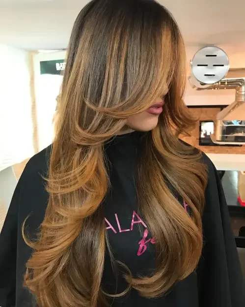 Caramel Feathered Face Layers