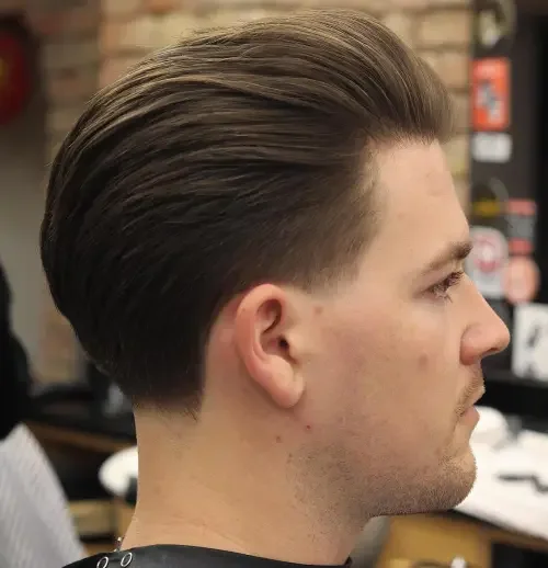Sleek Brushed-Back Tapered Cut