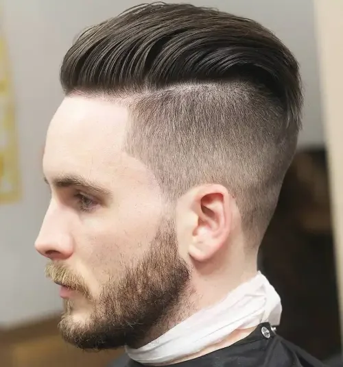 Long Undercut Slick Side Part