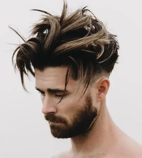 Messy Tousled Mid-Length Fade