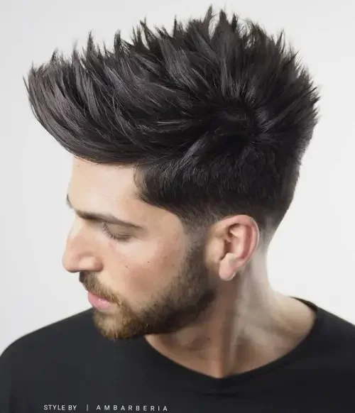 Choppy Spiky Taper Haircut