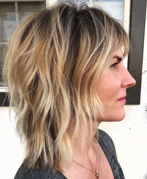 Platinum Blonde Curtain Shag