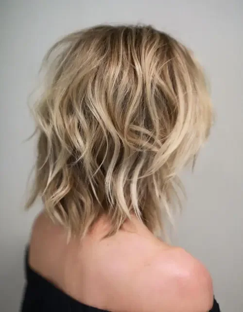 Soft Blonde S-Curve Shag