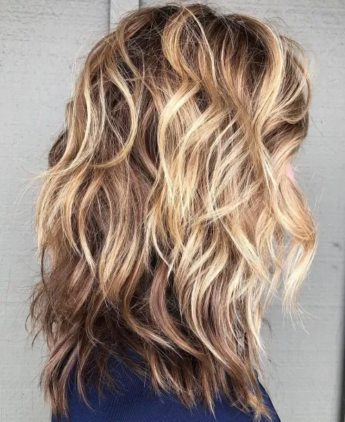 Caramel Choco Balayage Shag
