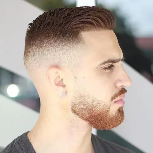 Clean Undercut With Curved Quiff