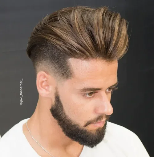 Sculpted Blonde-Highlight Undercut