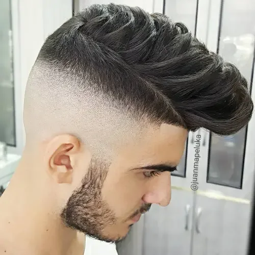 Deep Side Part With Fringe Flow
