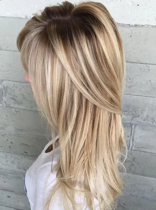 Honey Blonde Long Curls Sweep