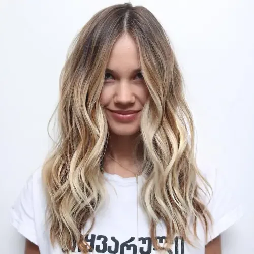 Light Blonde Wavy Layers
