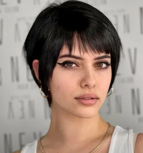 Feathered Fringe Bob With Layers