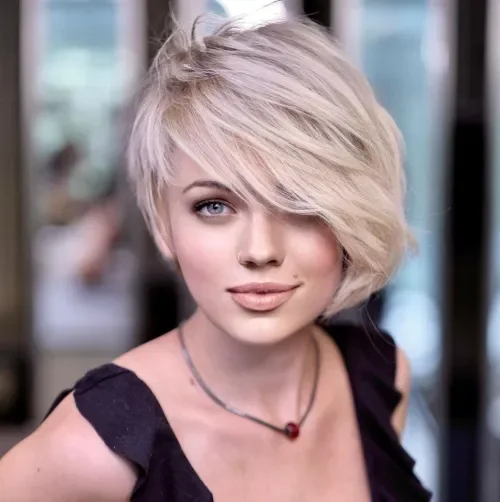 Feathered Shaggy Crop With Bangs