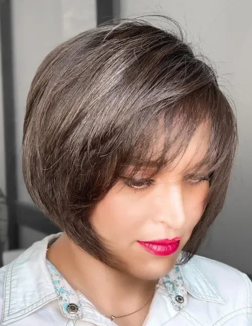 Face-Hugging Bob Crop With Bangs