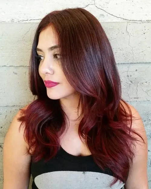 Deep Brown Burgundy Wave Melt