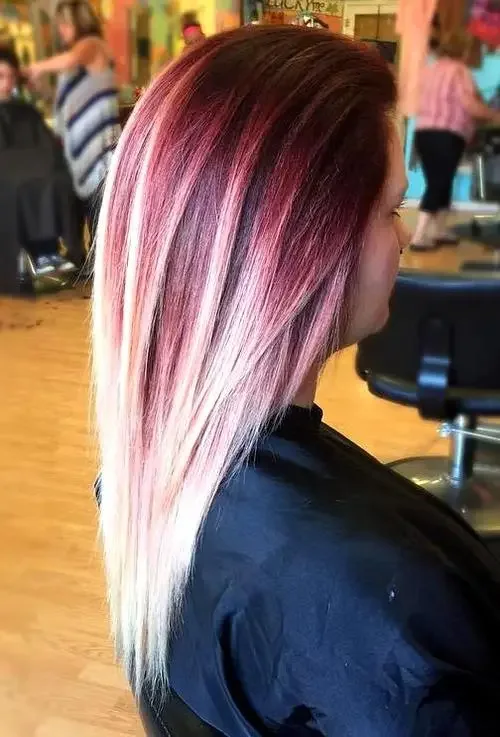 Burgundy To Platinum Transition Lob