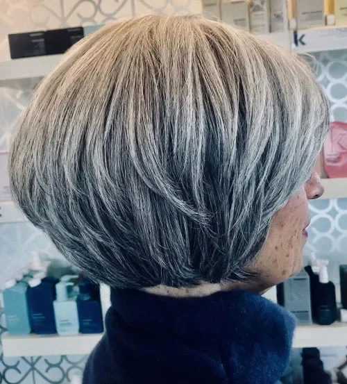 Thick Layered Bob With Lift