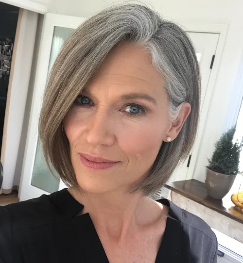 Chin-Length Side-Parted Bob