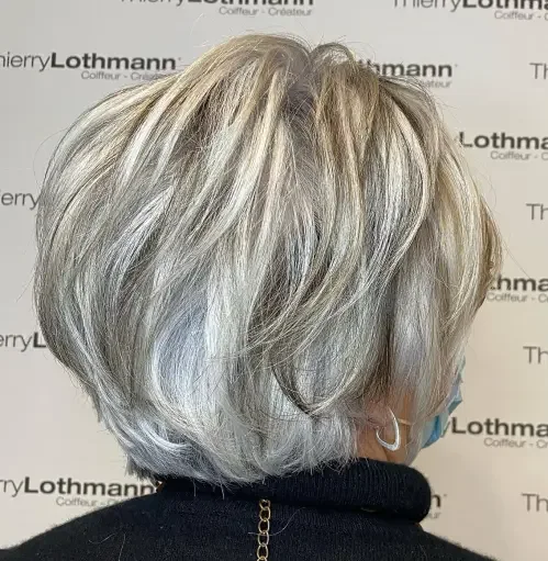 Piece-Y Gray Bob With Lowlights