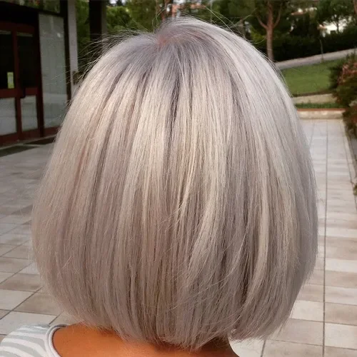 Pearl Blonde Shaggy Bob