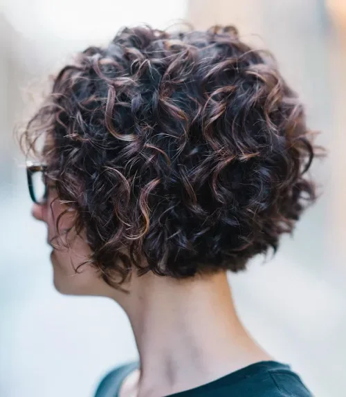 Chocolate Curl Bob With Side Cover