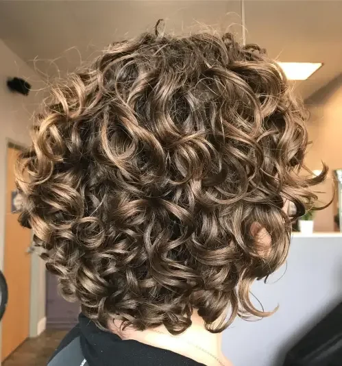 Golden Wavy Curl Lob