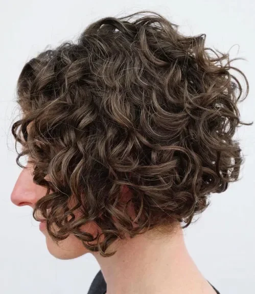 Jaw-Length Curly Ringlet Bob