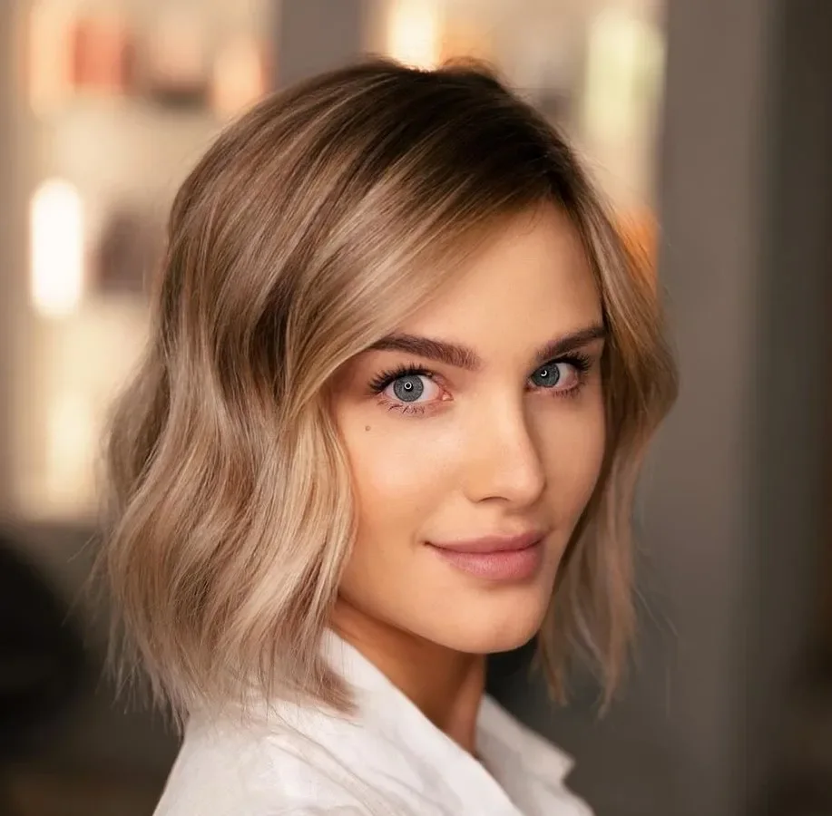 Warm Caramel Soft Wave Bob